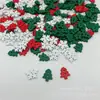 Botones de Madera Serie Navideña, Copos de Nieve de Madera Blancos, Adornos Mixtos para Decoración de Árbol de Navidad, Accesorios Hechos a Mano para Bricolaje