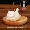 Portaincienso Adorno Gato Viejo Modelo Nuevo Porta Varilla de Incienso Sándalo Soporte Decoración Mesa de Té Encendedor de Incienso Lindo Gato Portaincienso