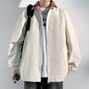Chaqueta de Patchwork a Cuadros con Cuello Alto para Hombre, Temporada de Primavera y Otoño, Marca de Moda Americana, Cortavientos, Impermeable, Estilo High Street, Chaqueta Guapa para Pareja
