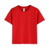 Verano algodón peinado para niños cuello redondo manga corta mayoreo color sólido delgado camiseta base camisa de clase camiseta personalizada DIY