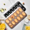 Forma de Chocolate de Aço Inoxidável com Revestimento Antiaderente de 12 Cavidades Forma de Lanche Forma de Bolo Francês