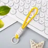 Lanyard Trenzado de Color Caramelo para Teléfono Correa Colgante para Muñeca Funda de Teléfono Hecha a Mano Cordón Colgante