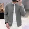 Produto da moda no Douyin: Suéter cardigã de tricô simples, estiloso e casual para homens, direto da fábrica