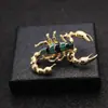 Nuevo Broche de Escorpión Esmaltado Personalizado Estilo Europeo y Americano, Broche de Alfiler Audaz y Único Estilo Vintage para Hombres