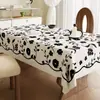 Toalha de Mesa Retangular Estilo Francês Retrô, Lavável, Impermeável, à Prova de Óleo, Resistente ao Calor, Luxo Leve, Toque de Alta Qualidade, Capa Protetora de Mesa