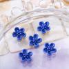 Decorações de Nail Art Famosas na Internet Flor de Cinco Pétalas Spray Colorido Metal Fresco Flor Tridimensional Acessórios de Unha Usáveis Strass Atacado