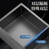 Nicho de acero inoxidable 304, almacenamiento empotrado estilo TikTok para pared de baño con estantes escalonados, nicho empotrado metálico acabado