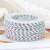 Fio de algodão de três cores de quatro fios Boting, pulseira de cordão colorido trançado feito à mão DIY, cordão para alça, resistente ao desgaste, material de cordão sem trama