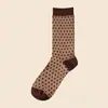 Calcetines Color Curry Otoño e Invierno para Mujer Engrosados Cálidos Estilo Vintage Japonés Calcetines Apilados Estilo Coreano Medias Altas Estilo Academia