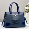 Bolso Casual con Patrón de Cocodrilo Moda Bolso de Mamá Bolso de Hombro Único Cruzado Comercio Exterior Versátil Elegante Bolso para Mujer Bolsos Transfronterizos