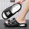 Pantufas de amantes respiráveis antiderrapantes de duas cores com fundo grosso resistente ao desgaste chinelos de verão para áreas externas chinelos de praia masculinos