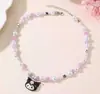Pulsera infantil de cuentas de colores mixtos para niñas, joyería de cereza, lazo, traje de collar para niñas, venta al por mayor transfronteriza