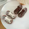 Zapatos para Bebé de Punta Cerrada Anticolisión Unisex para Niños Sandalias Casuales de Playa para Niños Sandalias para Niños Cuero Suave Suela Suave Zapatos para Caminar para Bebé