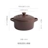 Vajilla de Cerámica con Tapa Tazón para Hornear Creativo Binaural Tazón para Sopa Vaporera para Huevos Horno para Hornear Shufflei Olla para Estofado de Postre Doméstico