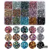 Set de 15 rejillas de diamantes AB de fondo plano de resina en colores jelly, diamantes para decoración de uñas de colores mixtos, diamantes adhesivos DIY hechos a mano, set de accesorios de diamantes transparentes grandes