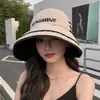 Sombrero de Cubo Bordado Floral Estilo Japonés para Mujer, Sombrero Versátil Retro de Moda, Circunferencia de Cabeza Grande, Sombrero de Cubo Adelgazante