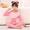 Conjunto de Ropa Interior de Algodón para Niños Ropa y Pantalones de Otoño para Niños Pijamas 100% Algodón para Niñas Pijamas para Niños Mayores Ropa Térmica de Algodón