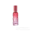 Botella de Perfume Colorida 10ml Color Degradado Botella de Spray de Perfume Botella de Vidrio con Rodillo de Melón Amargo Botella de Perfume con Spray Fino