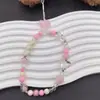 Nova Corrente de Celular Cartoon Doce Laço de Amor Cordão de Celular com Contas Pingente para Capa de Celular Pulseira de Pulso Resistente a Quedas