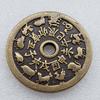 Artesanato antigo engrossado zodíaco oito diagramas flores mistas latão cobre moeda diâmetro 4,3 cm/43 mm espessura 3 mmT43