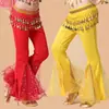 Nuevos pantalones acampanados para niños ropa de danza del vientre para niños pantalones para actuación de danza india para niños pantalones de práctica de baile pantalones coloridos