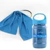 Toalha esportiva refrescante com sensação de frio, em tubo individual, portátil para atividades ao ar livre, absorvente de suor, secagem rápida, toalha com logotipo personalizado, toalha esportiva com sensação de frio