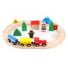 Herramientas de transporte de madera para niños al por mayor, tren pequeño, vagón de ferrocarril, juguete, montaje manual para el cerebro, escritorio, pista tridimensional