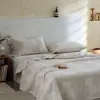 Juego de colcha de algodón y lino multicapa de tres piezas, ropa de cama seca y transpirable, colcha acolchada de lino y algodón para otoño e invierno, lavable