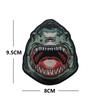 Avatar de animal oso Cabeza de lobo tiburón hiena tigre bordado 3D brazalete Parche de mochila de velcro Sello de moral
