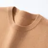 26 Nuevo Suéter de Cachemira para Hombre Otoño/Invierno, Cuello Redondo, Cálido, Color Sólido, Tejido de Manga Larga, Suéter Básico Casual de Negocios