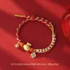 Bolsa de la Suerte Original de Plata Pura S925 Colgante de Collar de Pony Pulsera de Hilo Rojo Pendientes Elegantes Joyería del Año Zodiacal Venta al por Mayor