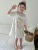 Bata Anmeiya para niñas ropa para padres e hijos vestido de verano bata de encaje Tencel Lyocell Anyang fabricantes de ropa para niños