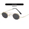 Óculos de Sol Redondos Retro Estilo Príncipe Street Shot Transfronteiriços Masculinos Novo Estilo Punk Metal Armação Pequena Óculos de Sol Atacado