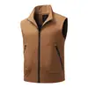 Chaleco exterior de secado rápido para primavera y otoño, chaleco sin mangas a prueba de viento e impermeable, casual, transpirable, resistente al desgaste, chaqueta deportiva con cuello alto