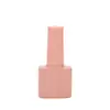 Frasco Quadrado Rosa Glitter Estilo Coreano para Esmalte 7ml Pequena Capacidade Frasco de Esmalte em Gel com Pincel Logo Personalizável
