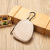 Monedero retro de cuero pequeño y lindo, multifuncional, bolsa para audífonos, mini cartera con cremallera al por mayor