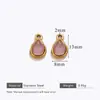 Pendientes Colgantes Retro Maillard Ojo de Tigre de Acero Inoxidable Ágata de Encaje Hueco Colgante de Collar para Pendientes de Gama Alta