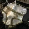 Braguitas de satén de encaje perlado vintage estilo francés, transparentes y finas de malla transpirable con refuerzo de algodón, de cintura media, femeninas