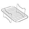 Accesorios para Freidora de Aire Estante Rectangular de Tres Niveles Parrilla para Papas Fritas Estante para Cocinar al Vapor Estante para Barbacoa de Acero Inoxidable Utensilios de Cocina
