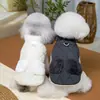 Ropa para Mascotas para Perros y Gatos, Nuevo Abrigo Grueso de Dos Piernas Otoño e Invierno para Cachorros, Teddy, Bichón, Pomerania, 26 Elegante Abrigo de Algodón Gris