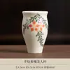 Juego de Té Gongfu Flor de Acacia Amarilla Pintado a Mano Tapa de Cerámica Tazón Tetera Tazas de Té Hogar Alto Valor Nuevo Estilo Chino Preparación de Té