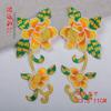 Acessórios de vestuário de palco vestido cheongsam padrão ópera bordado étnico adesivos de pano peônia bordado applique anime DIY