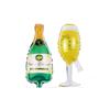 Garrafa de Vinho Verde Garrafa de Vinho Champagne Balão Taça de Vinho de Aniversário Taça de Vinho Adereços de Decoração de Festa Balão