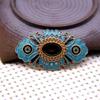 Accesorio para el Cabello Hecho a Mano DIY 60521-1 Portaflores de Cobre Cloisonné Estilo Antiguo Accesorio Hecho a Mano Hanfu 30*52mm
