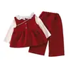 Conjuntos de primavera y otoño de comercio exterior para niñas, ropa elegante para niños y bebés, conjunto de tres piezas a la moda estilo coreano estilo INS para niñas pequeñas