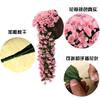 Simulación de flor violeta para colgar en la pared, para boda, de ratán, para decoración del hogar, con flores falsas, para planta de simulación, hortensia, para colgar en la pared.