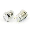 Fonte de Alimentação Chaveada com Botão de Aço Inoxidável Metal 12/16/19mm Auto-Travante Reset à Prova d'Água com Luz Interruptor de Luz de Nevoeiro para Carro