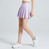 Shorts Deportivos Frescos de Verano para Mujer de Cintura Alta Falso Dos Piezas Antiluz Falda de Tenis para Correr Fitness Danza Traje de Yoga