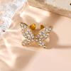 Exquisite full diamond butterfly ear bone clip Super fada estilo socialite coreano elegante ear clip personalidade fashion ear clip sem orelhas para mulheres