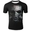 Venta al por mayor de fábrica verano Halloween calabaza impresión digital 3D ropa deportiva casual para hombres, mujeres y niños camiseta top